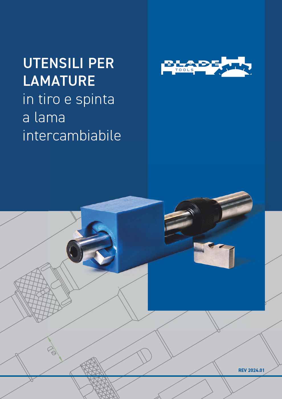 Utensili per lamature in tiro e spinta a lama intercambiabile