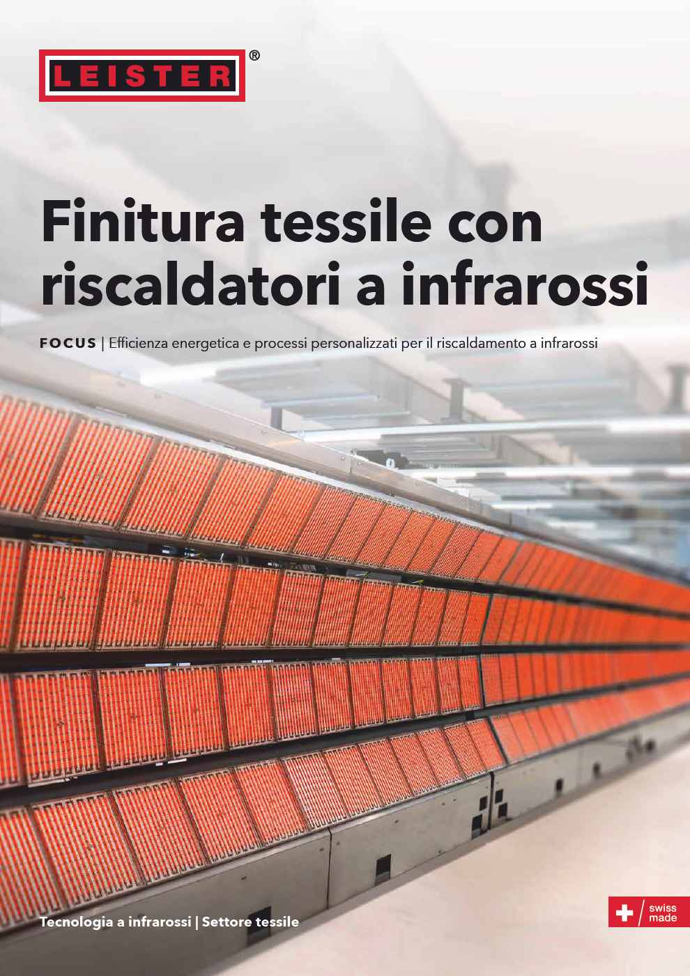 Finitura tessile con riscaldatori a infrarossi