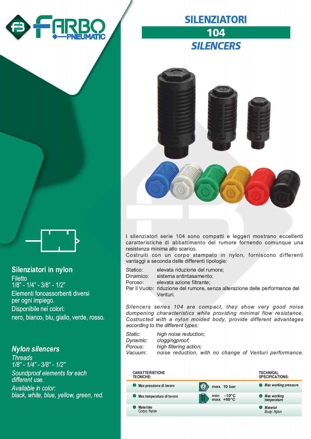 Silenziatori in nylon