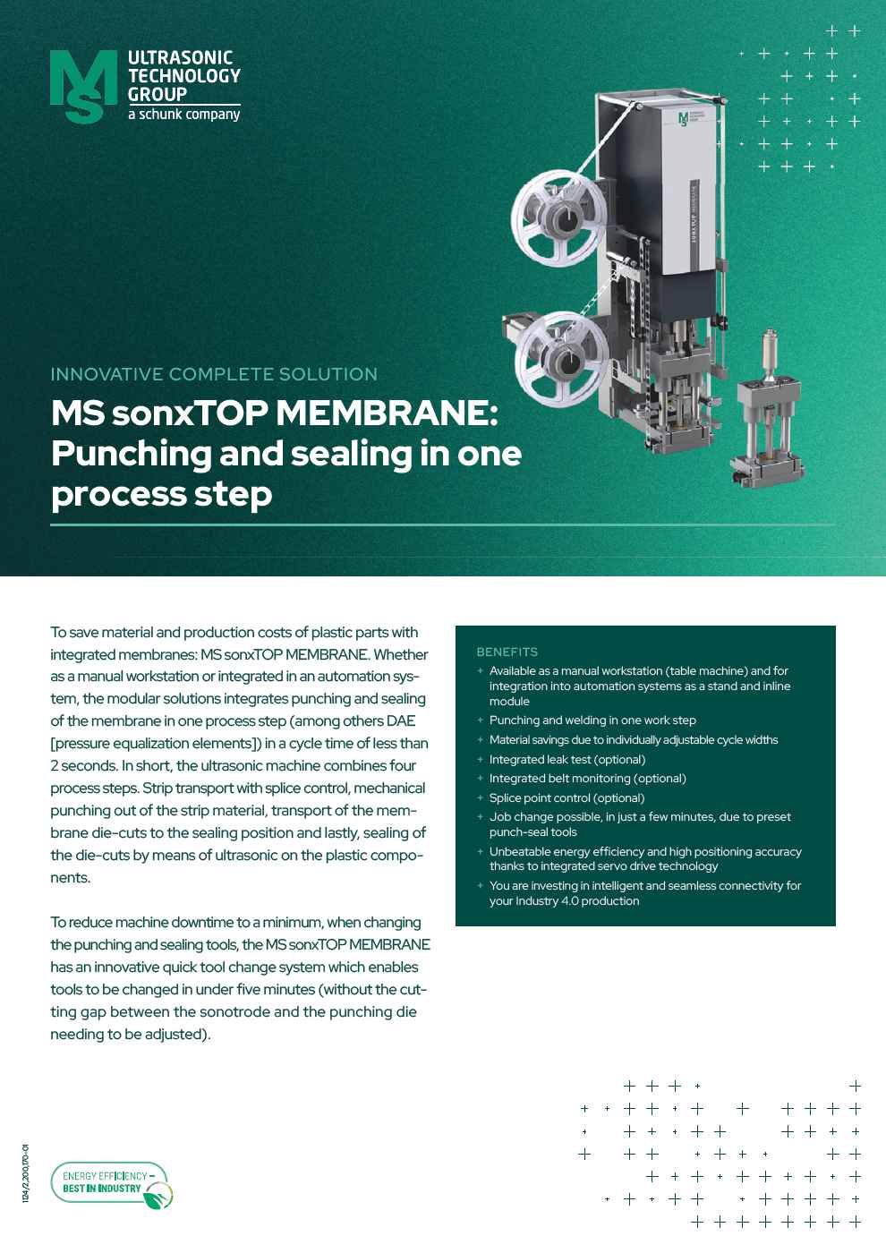 Ultrasonic Standrad Machine MS sonxTOP MEMBRANE