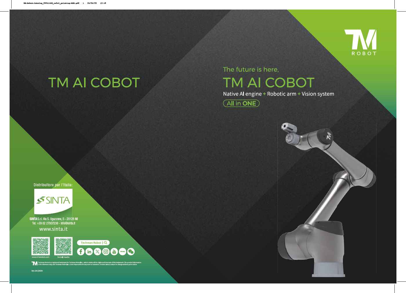 La gamma dei robot collaborativi TM