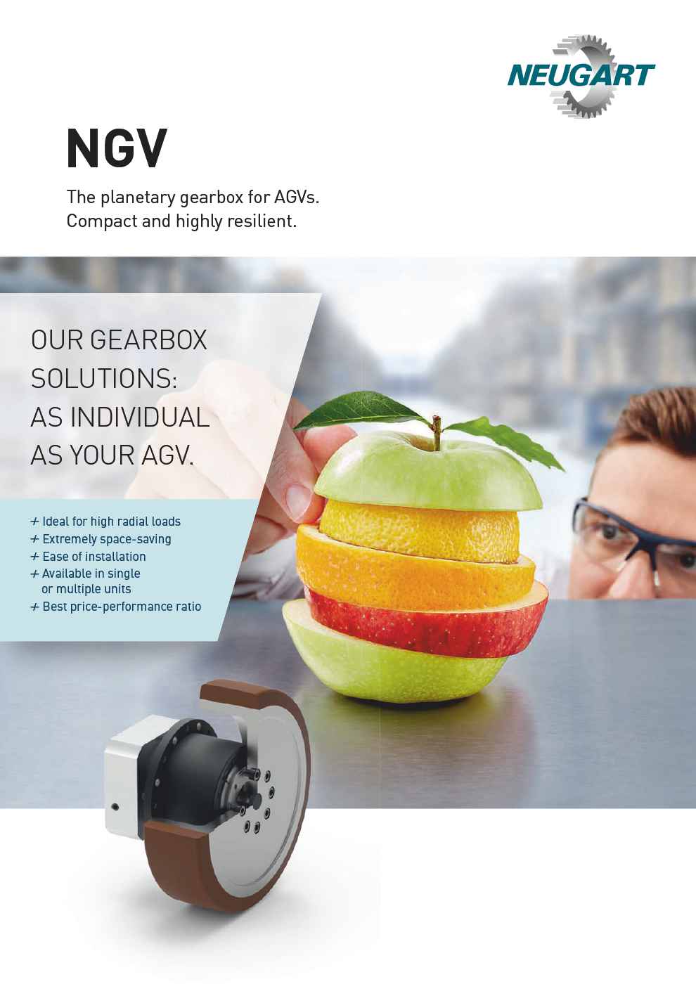 Il riduttore epicicloidale per AGV.