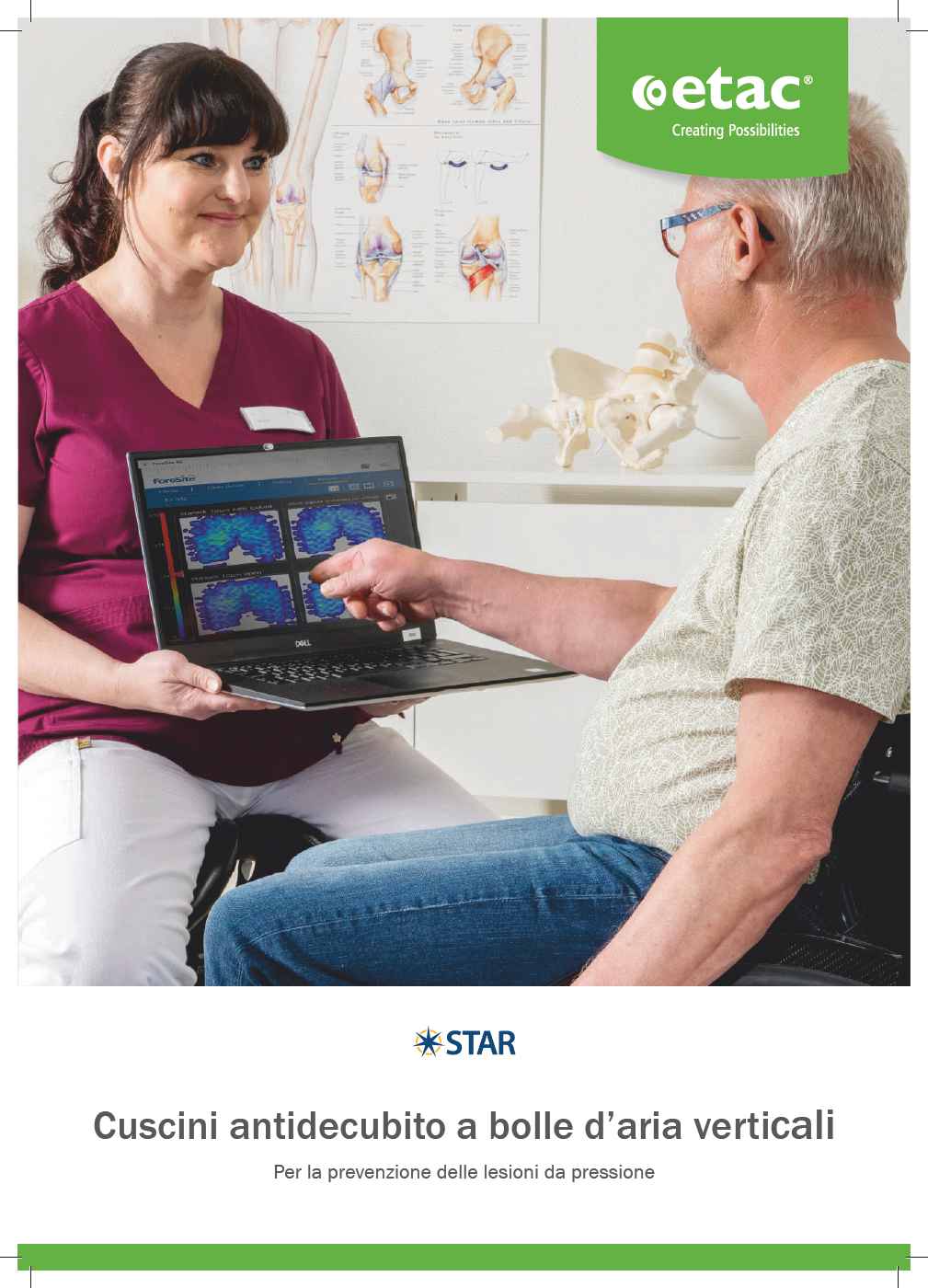 STAR Cuscini antidecubito a bolle d'aria verticali