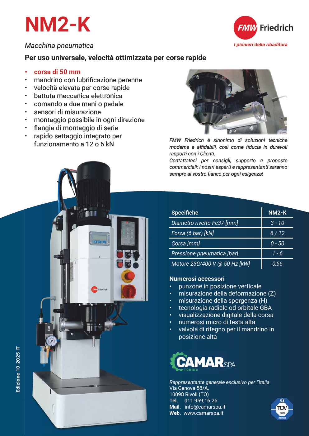 Volantino macchina ribaditrice NM2-K
