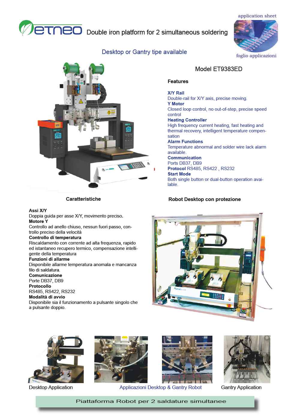 Robot saldatura simultanea