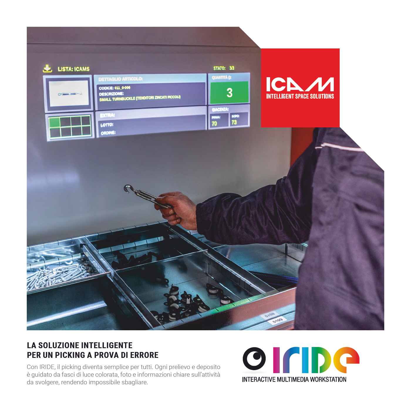 ICAM - IRIDE - Il sistema di pick-to-light evoluto e interattivo dei magazzini automatici ICAM