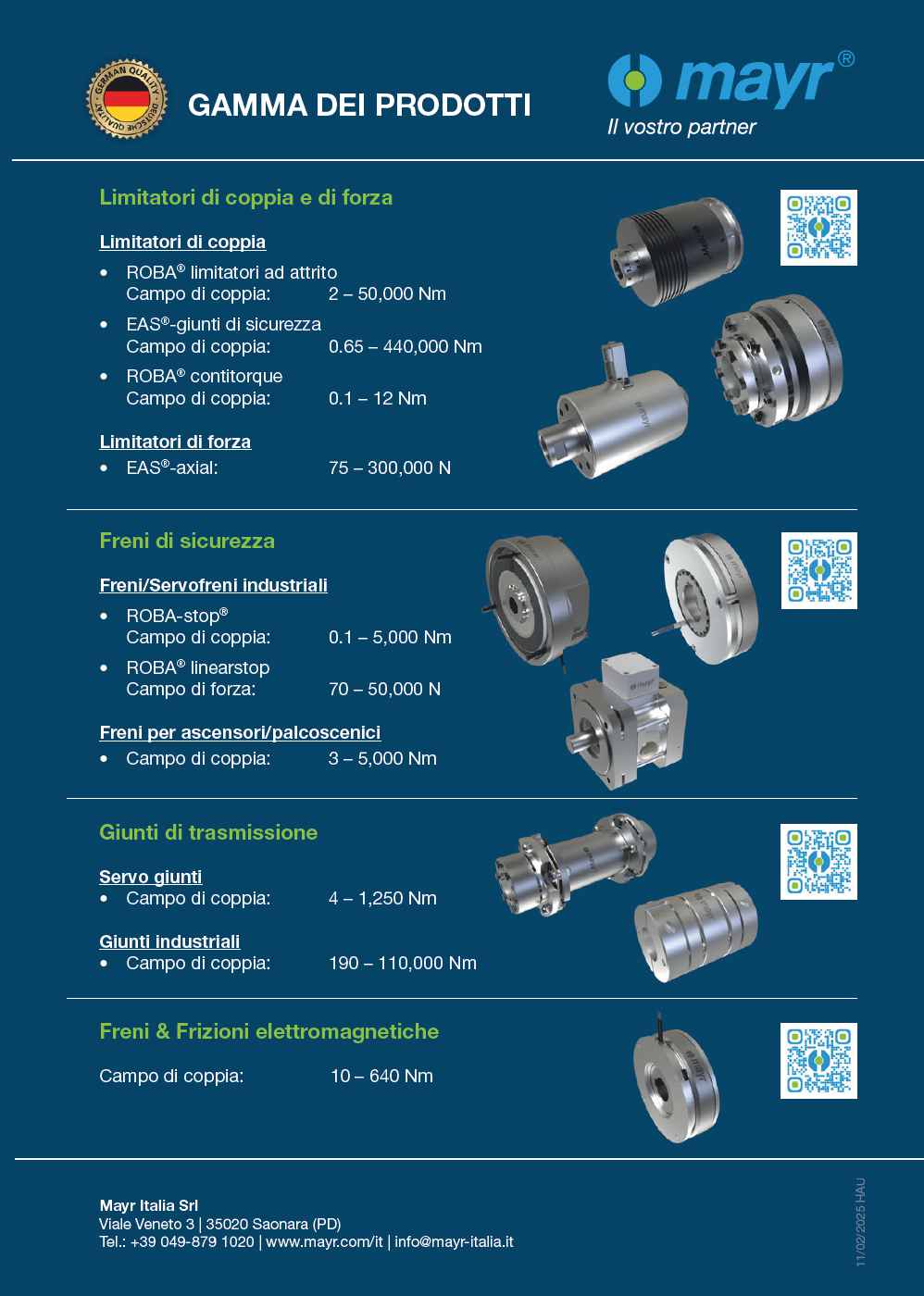 Gamma dei prodotti Mayr