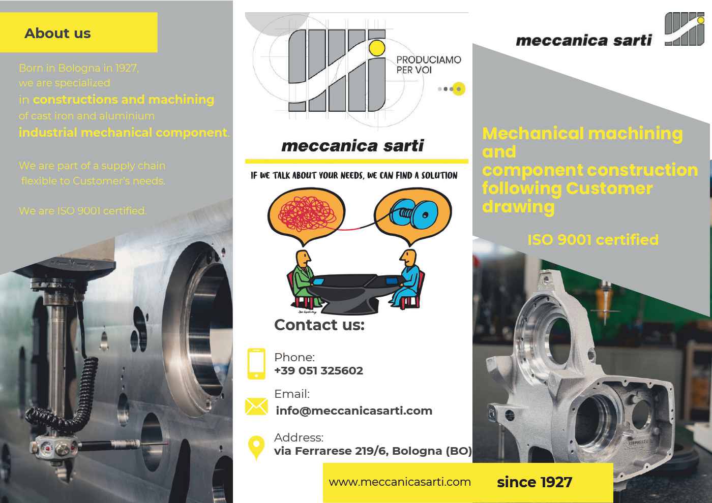 Meccanica Sarti: costruzioni e lavorazioni meccaniche a disegno