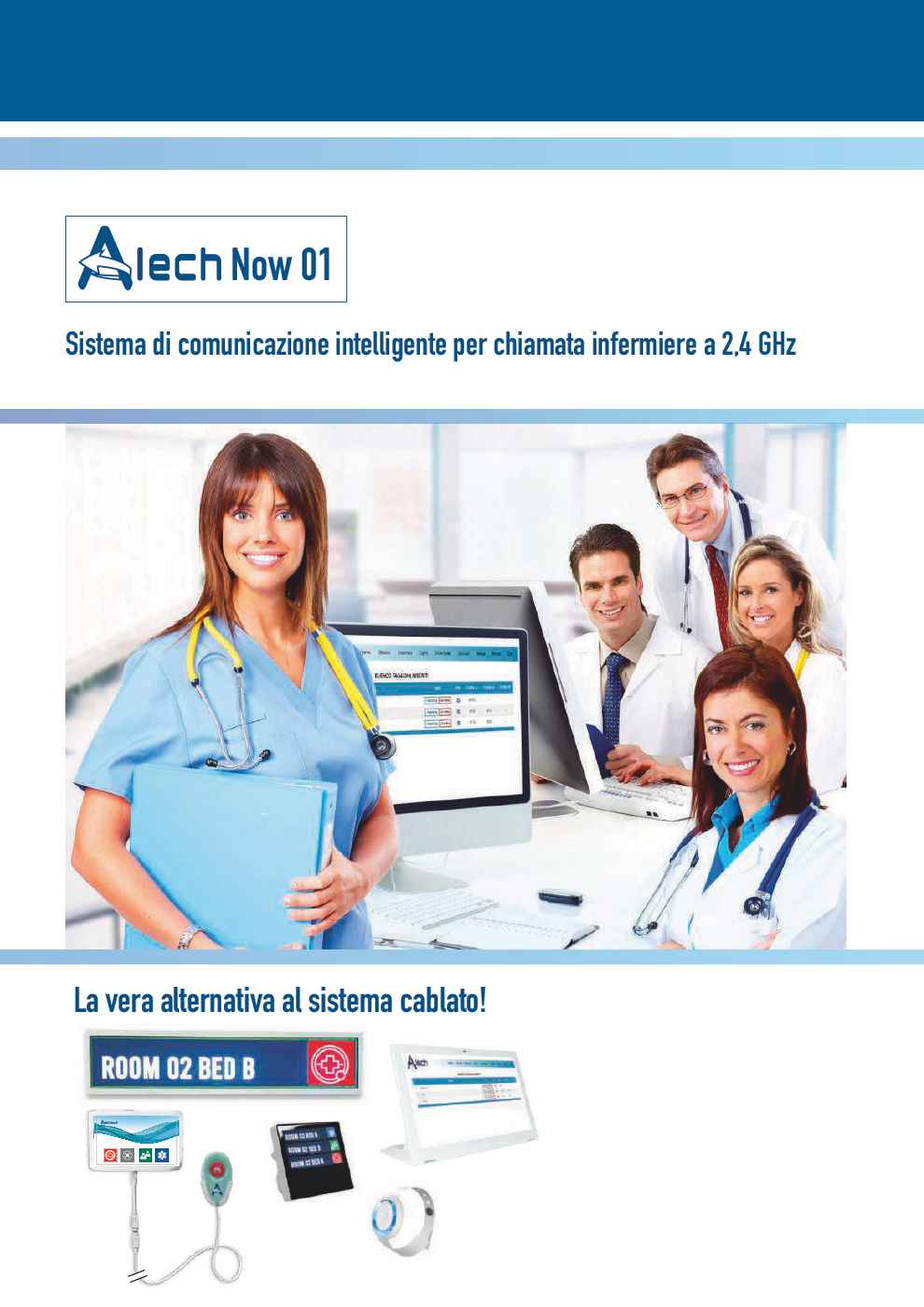 Sistema di comunicazione intelligente per chiamata infermiere a 2,4 GHz