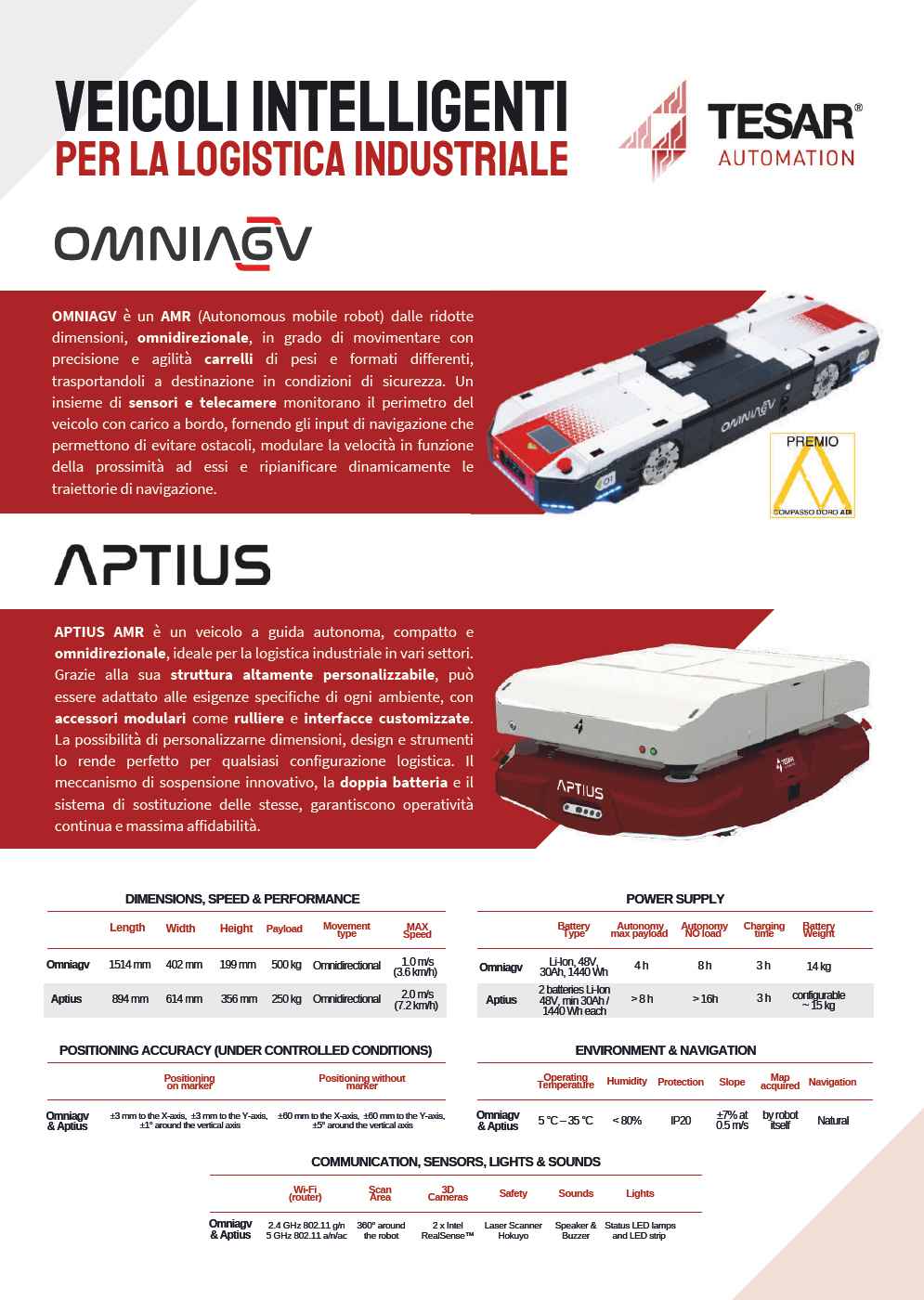 VEICOLI INTELLIGENTI PER LA LOGISTICA INDUSTRIALE