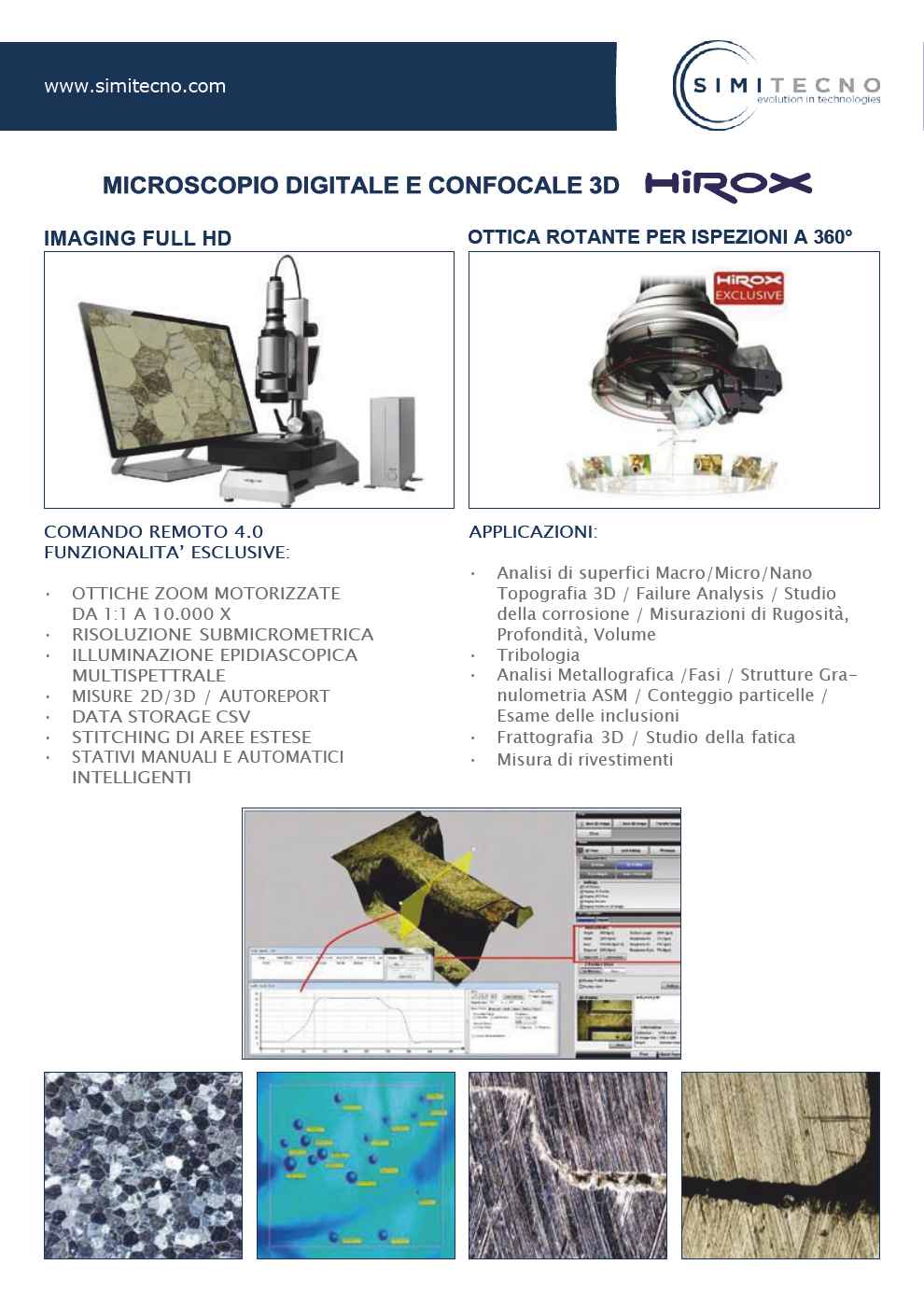 MICROSCOPIO DIGITALE E CONFOCALE 3D HIROX