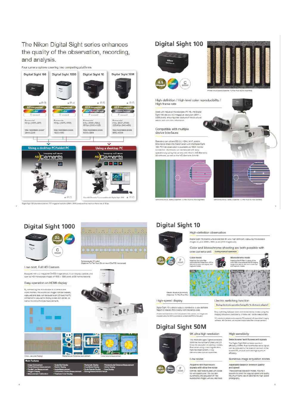 Digital Sight Series - Digital Cameras for Microscopes