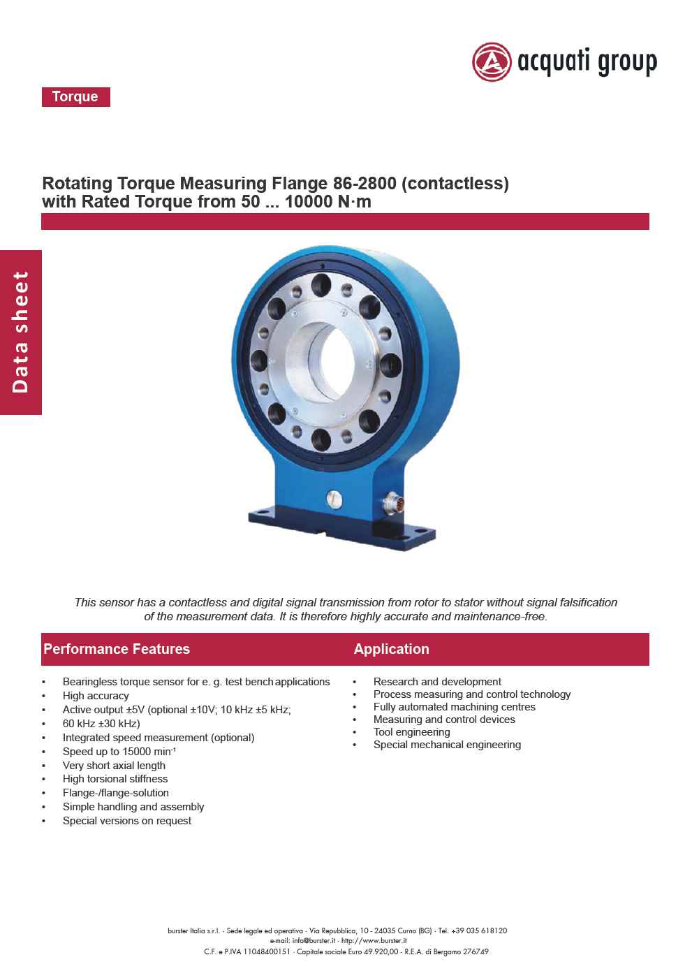 TORSIOMETRO A FLANGIA