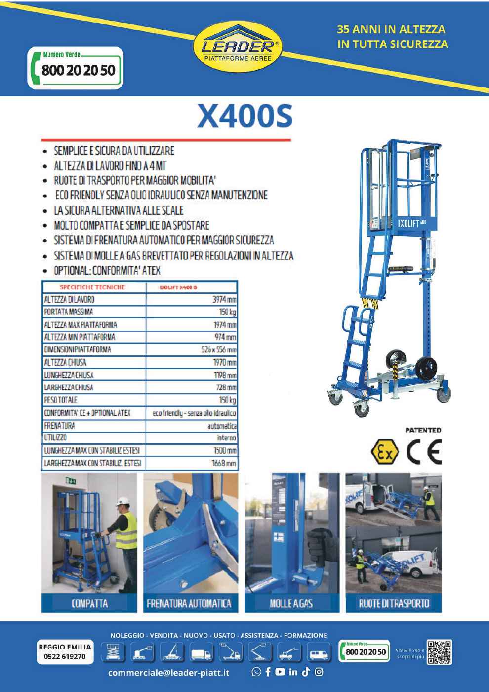 X400 S - SCALA DA LAVORO PORTATILE