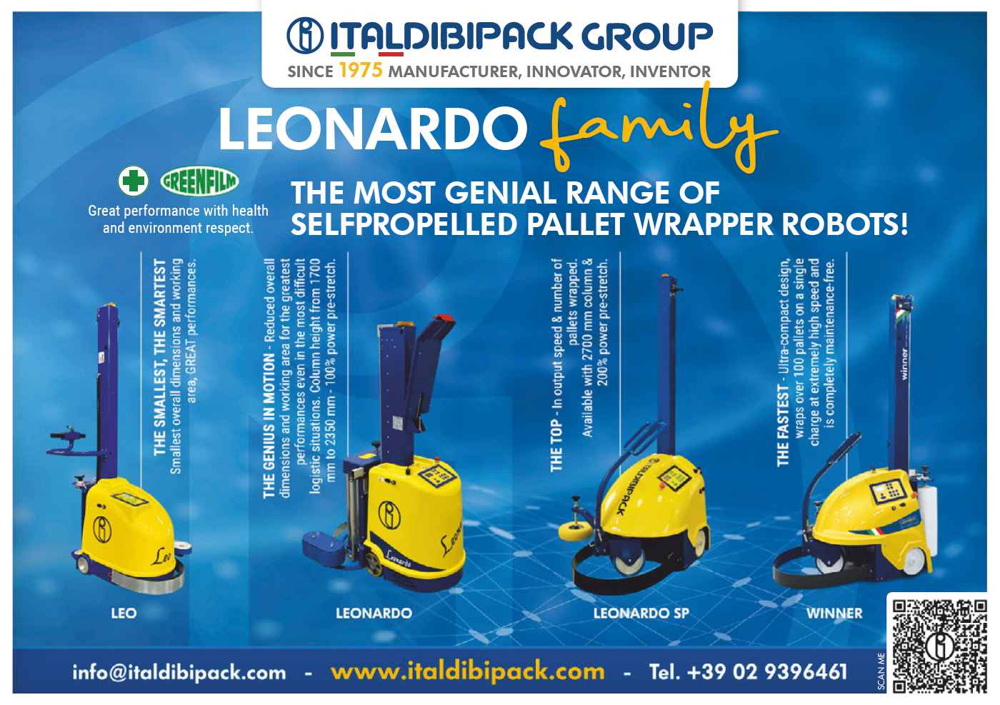 THE LEONARDO FAMILY - STRETCH PALLET WRAPPER