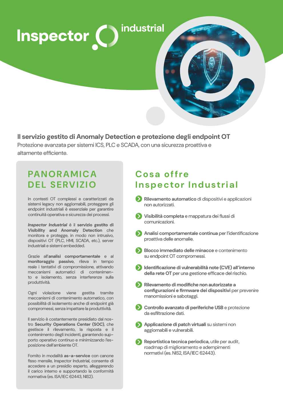 Scheda Tecnica  - Inspector Muraglia Industrial