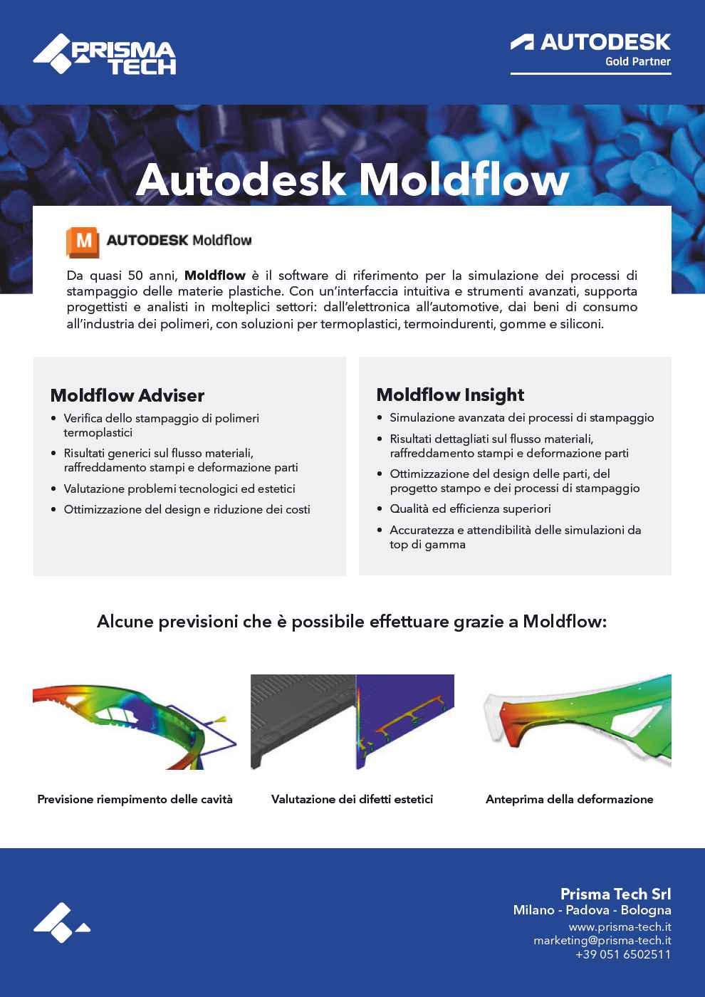 Moldflow: simulazione stampaggio materie plastiche