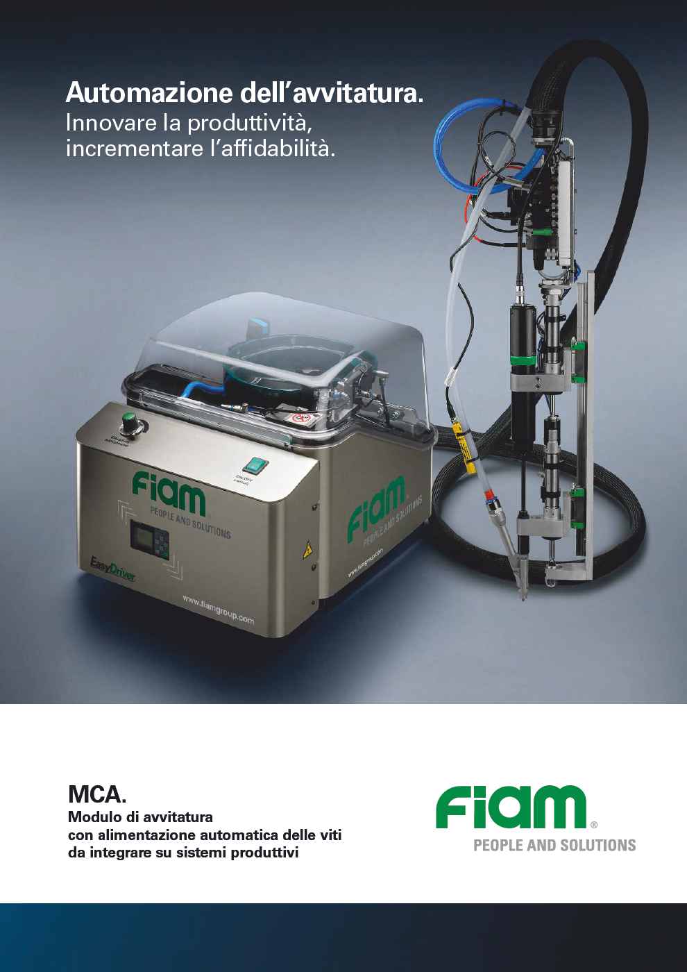 MCA. Modulo di avvitatura  con alimentazione automatica delle viti da integrare su sistemi produttivi