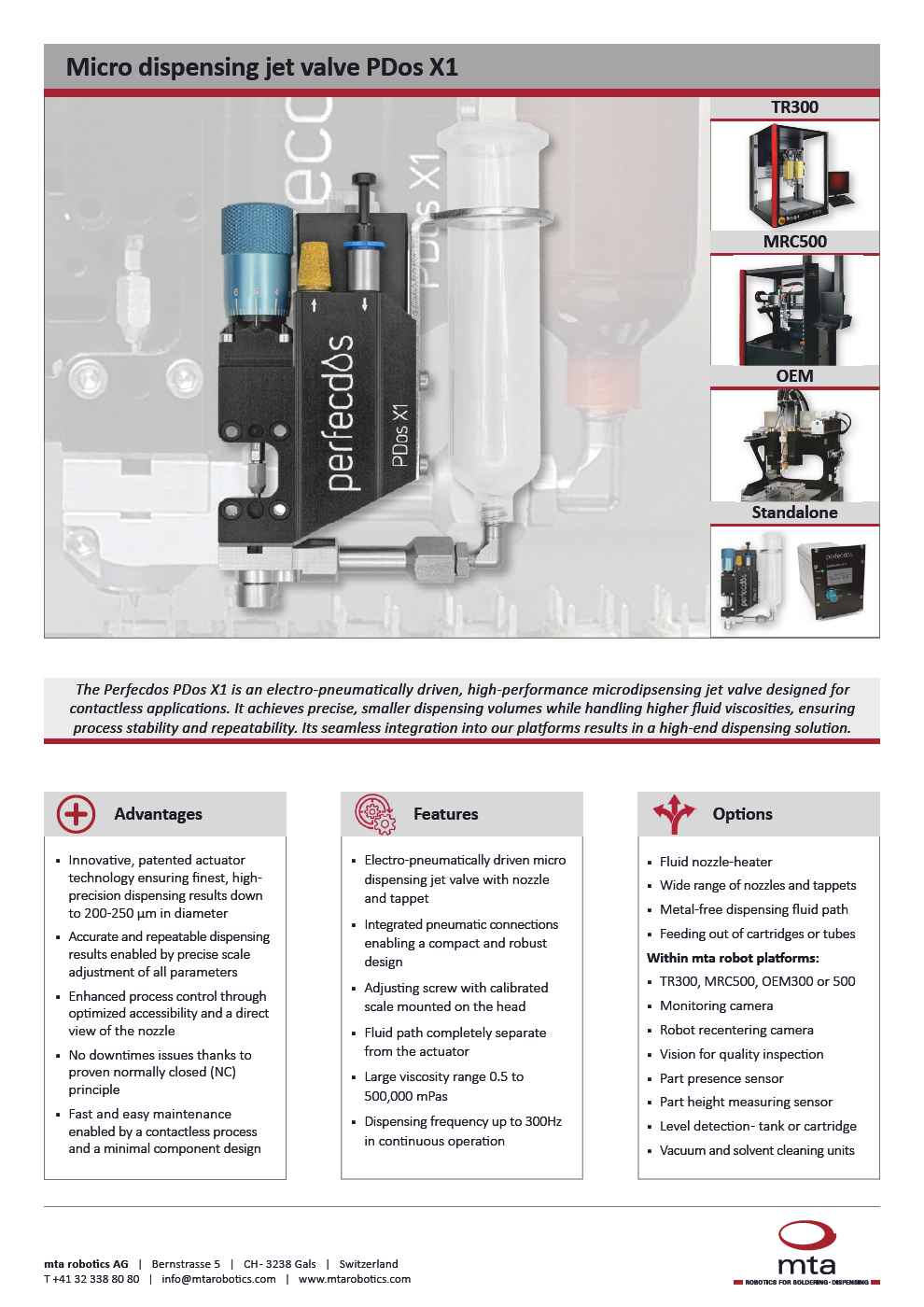 PDos X1  micro dispensing jet valve - Valvola a getto per microdosaggio PDos X1