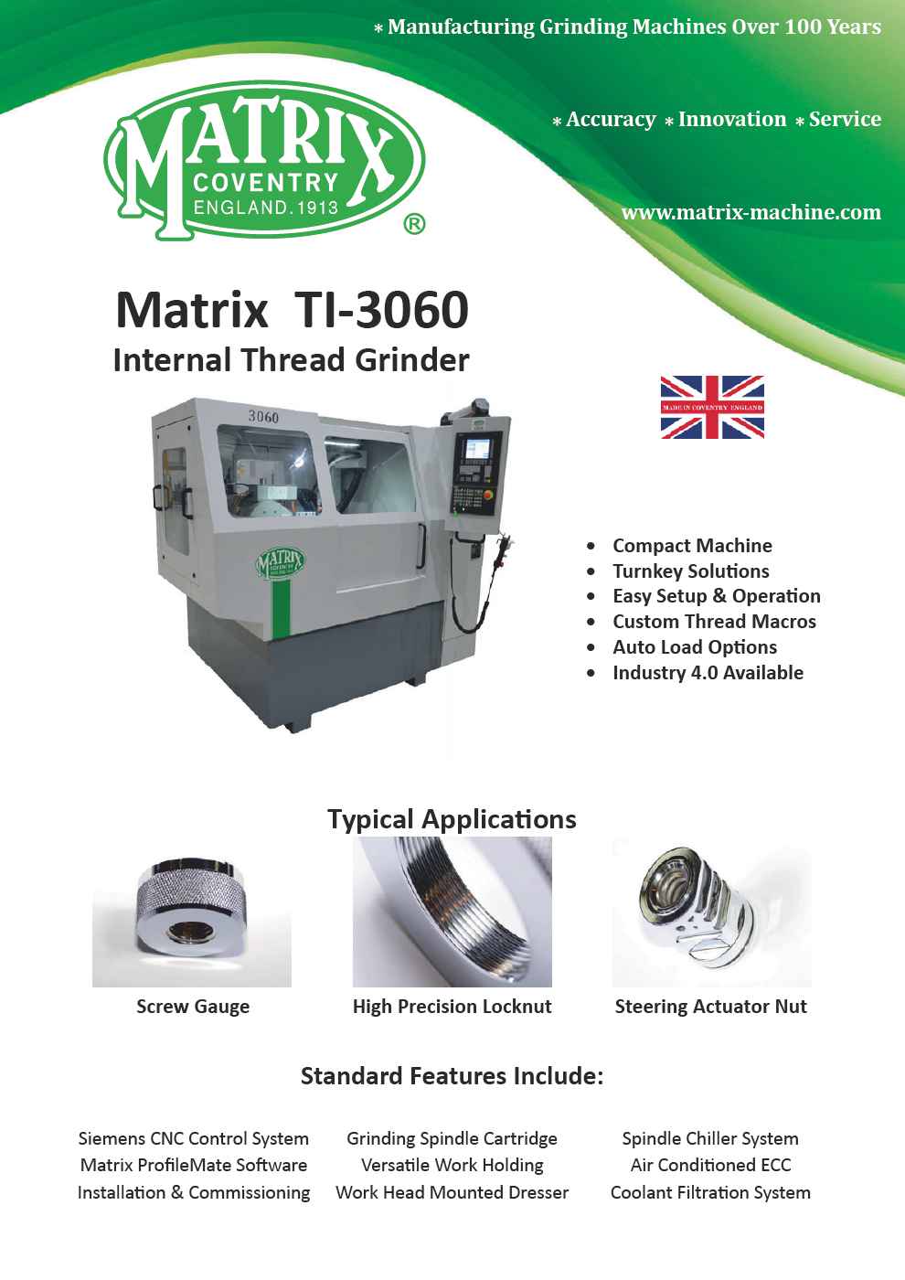 TI - 3030 Internal Thread Grinding Machine