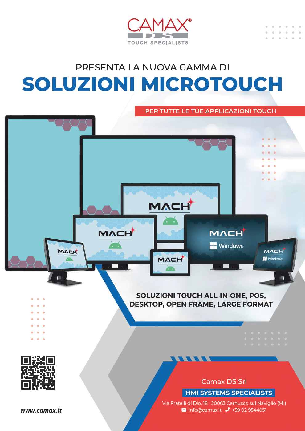 Flyer gamma soluzioni touch monitor e touch computer Microtouch
