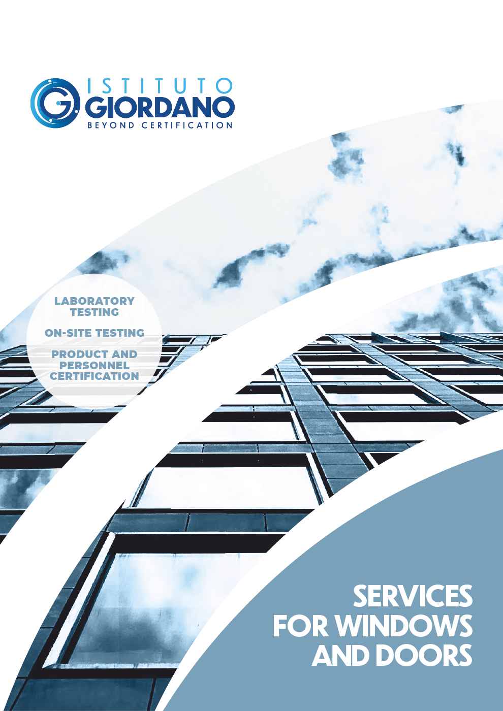 Brochure for window and door services (tests and certifications)