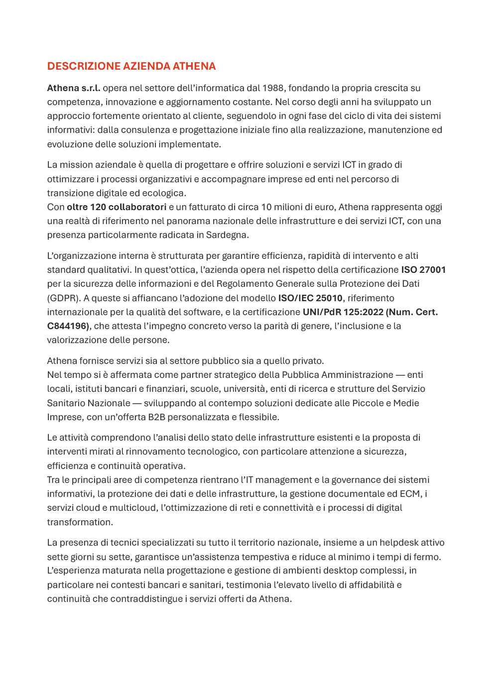 Athena s.r.l. e ADIfacile – Soluzioni ICT per la digitalizzazione dei servizi socio-assistenziali