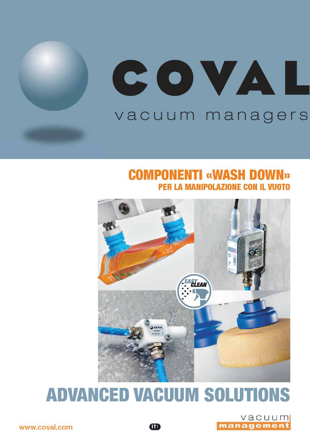 COMPONENTI «WASH DOWN» PER LA MANIPOLAZIONE CON IL VUOTO