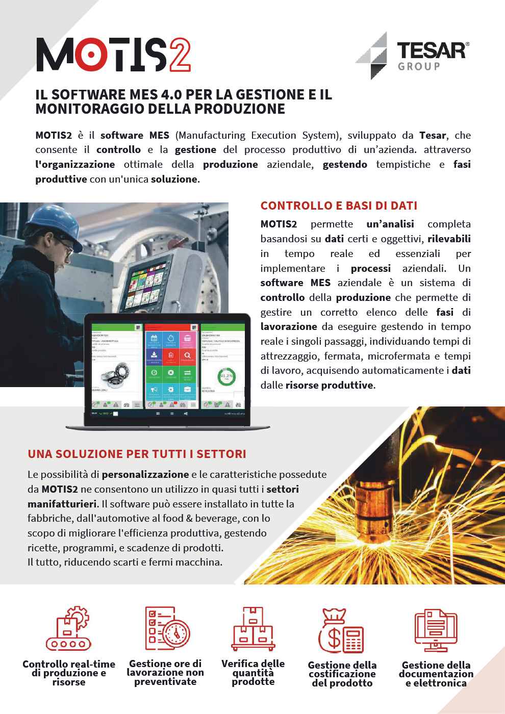 MOTIS2 - Software MES per monitoraggio e controllo produzione