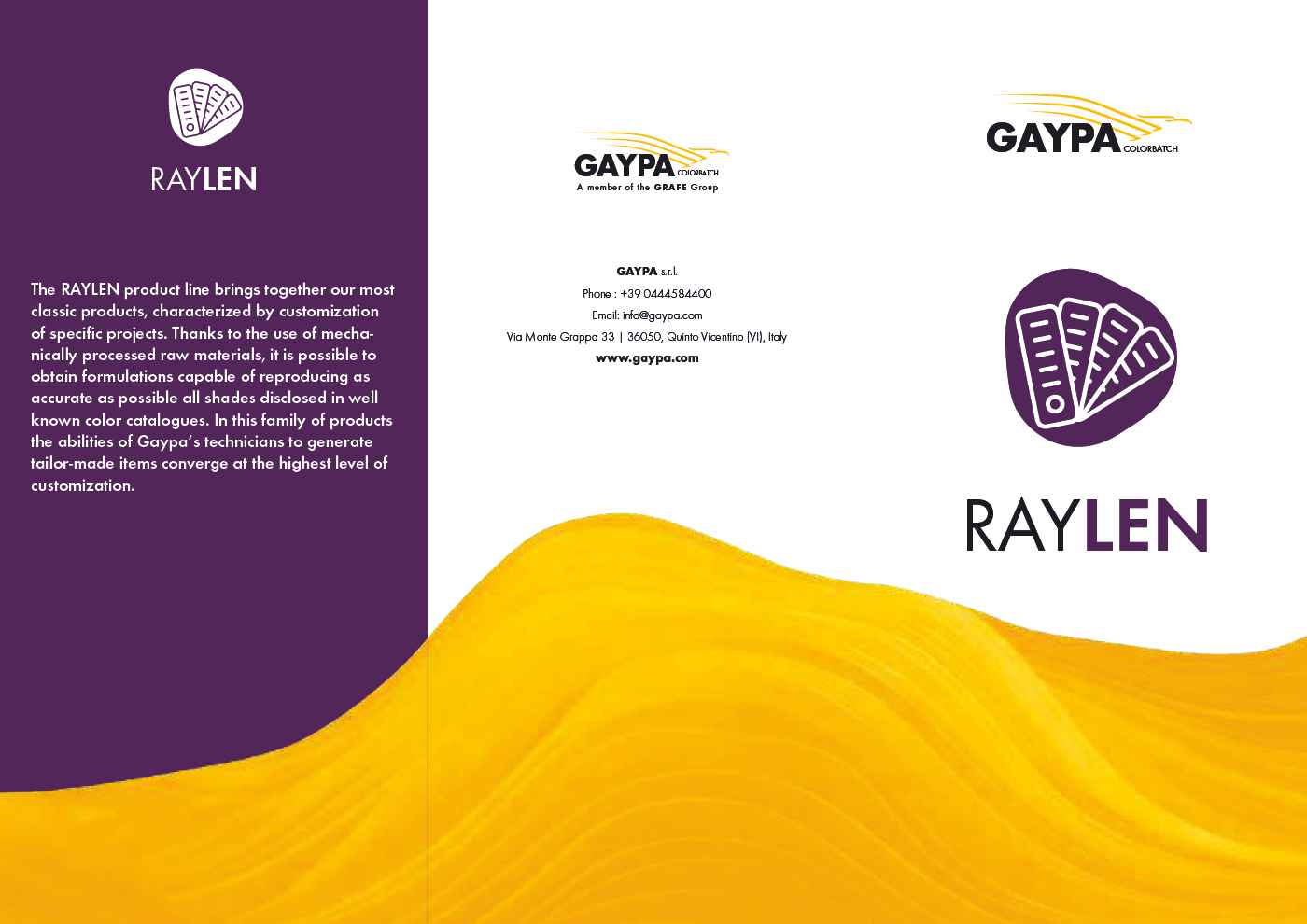 RAYLEN Our tailor-made colour solutions for plastics