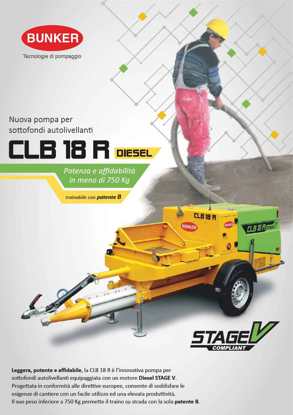 CLB18R La nuova pompa per sottofondi autolivellanti