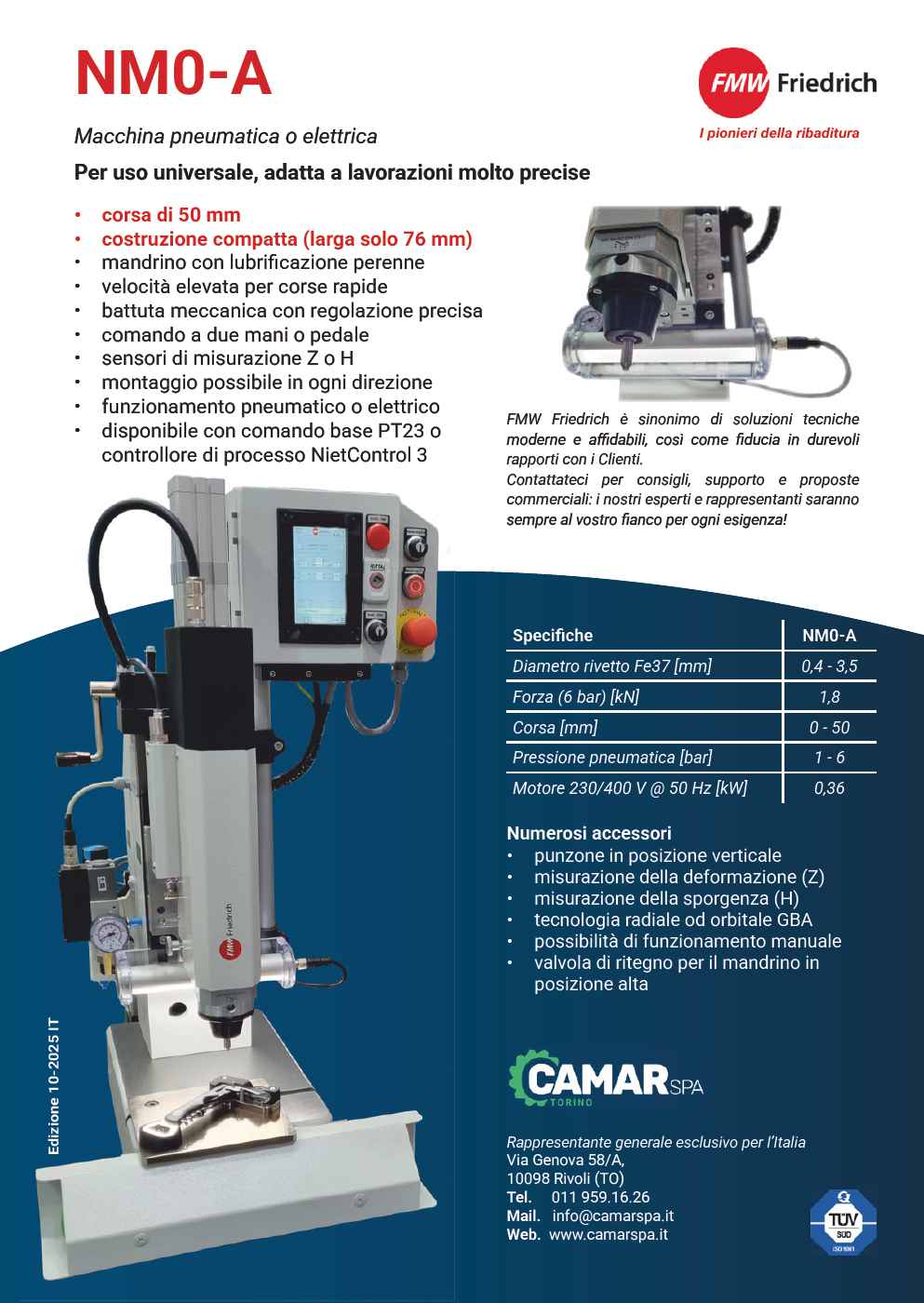 Volantino macchina ribaditrice NM0-A