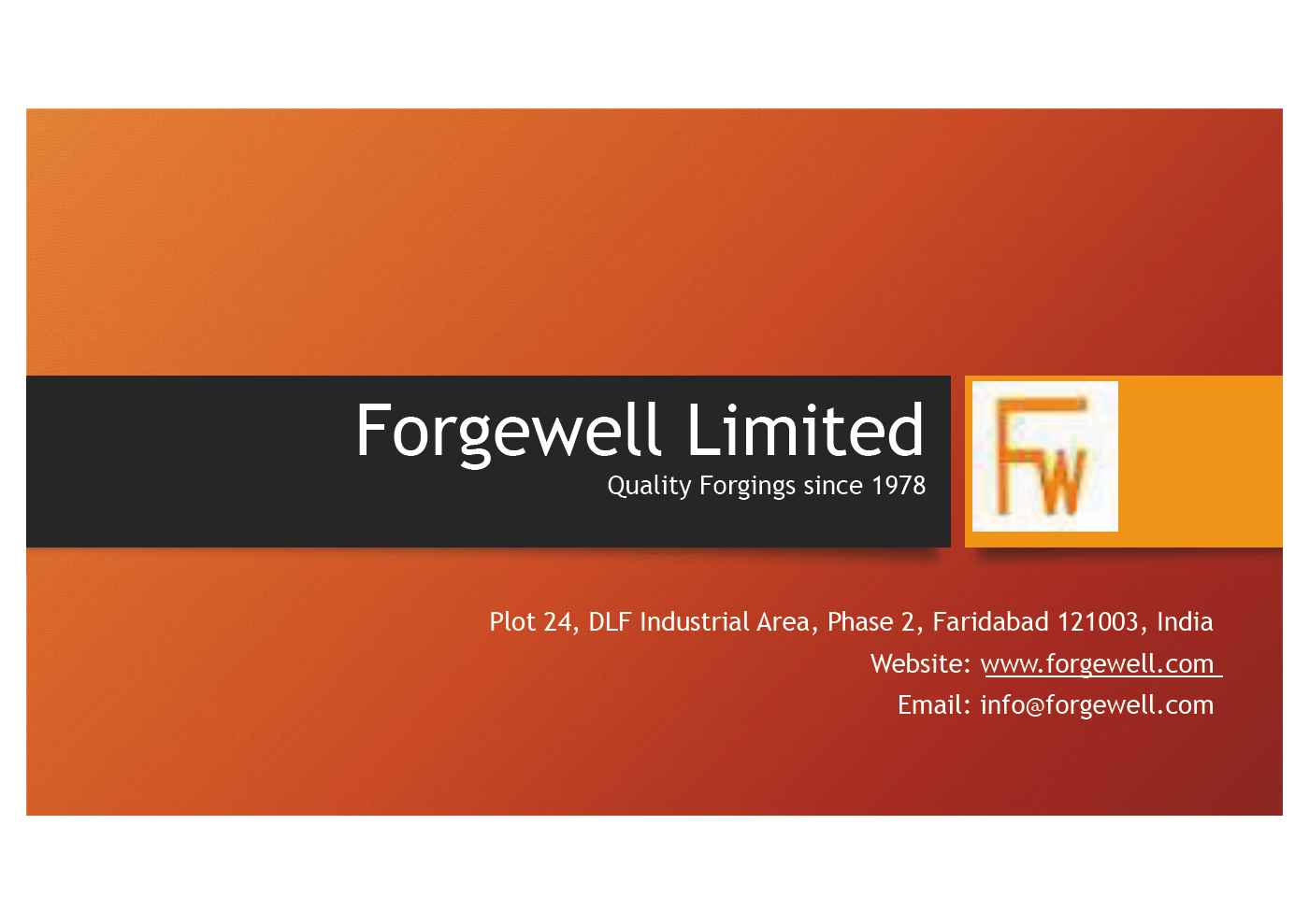 Forgewell Limited Company Profile