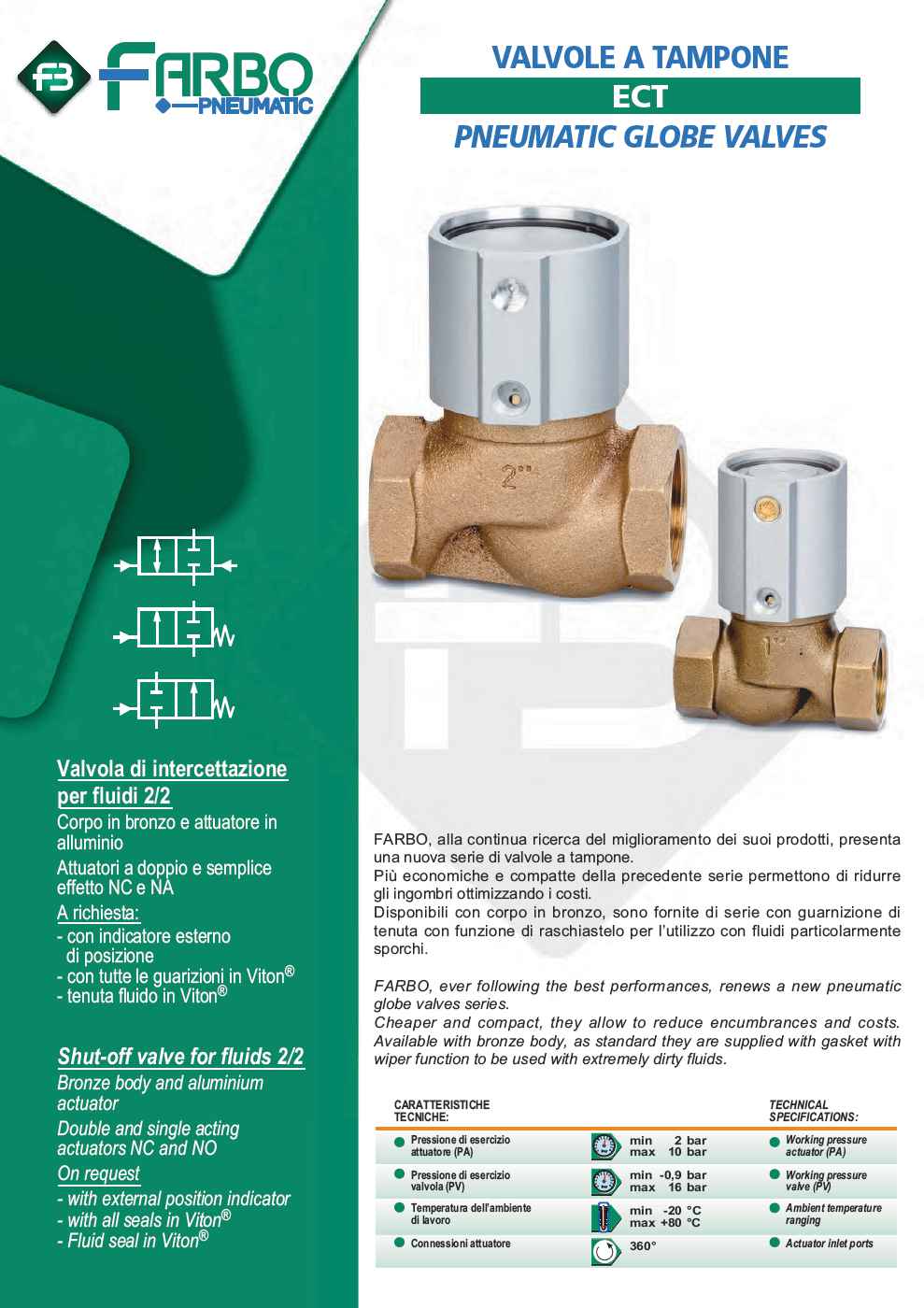 VALVOLE A TAMPONE IN LINEA