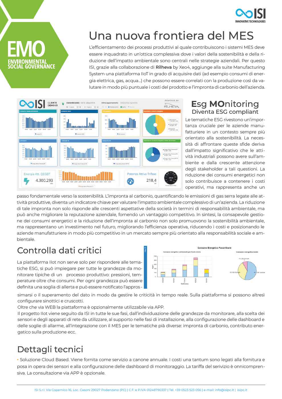 Scheda EMO - Monitoraggio Consumi Impianti Industriali