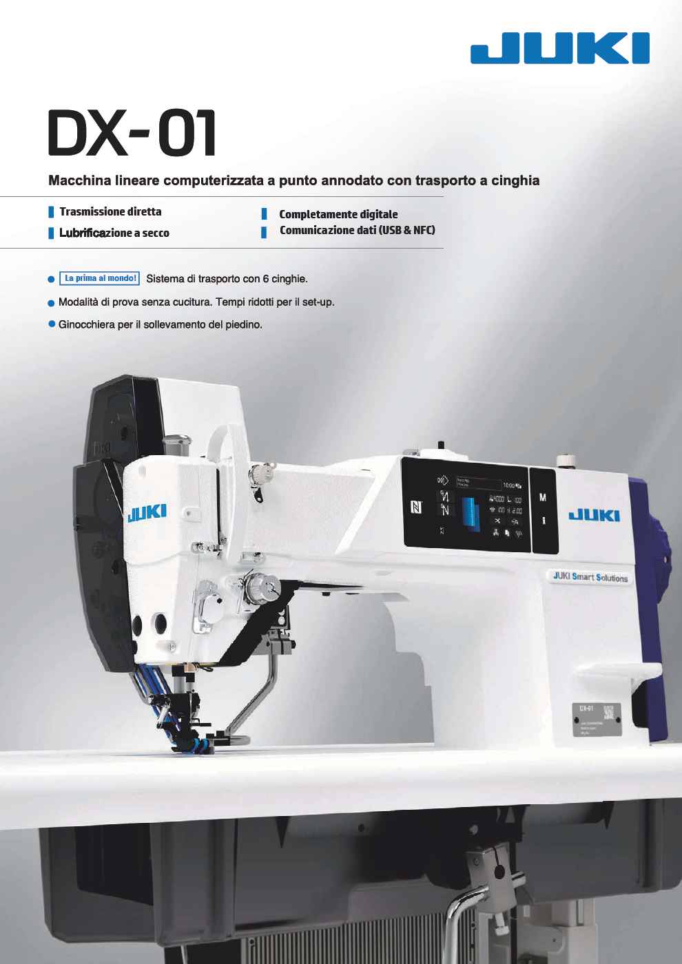 JUKI DX-01 - Macchina lineare computerizzata con trasporto a cinghia