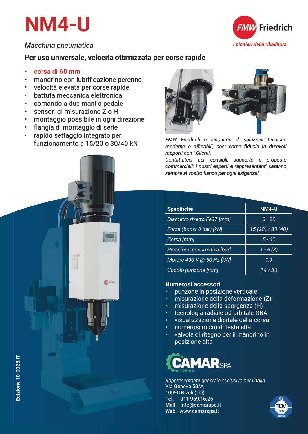 Volantino macchina ribaditrice NM4-U