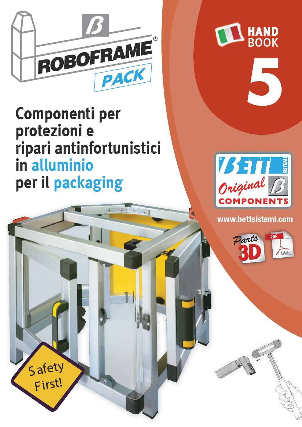 Componenti per protezioni e ripari antinfortunistici in alluminio per il packaging