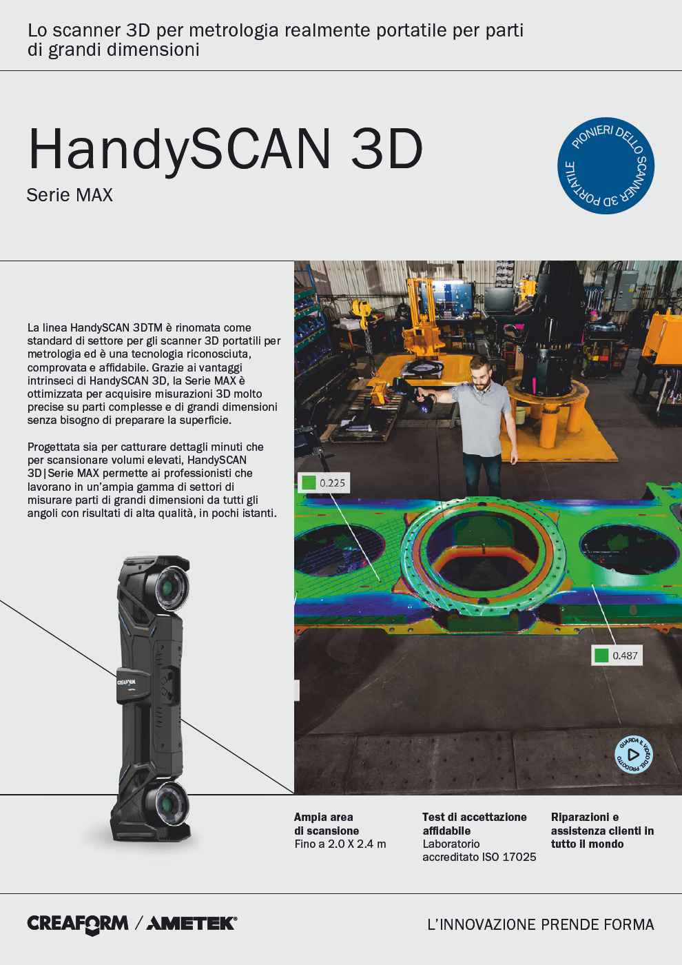 Brochure dell'HandySCAN 3D | Serie MAX